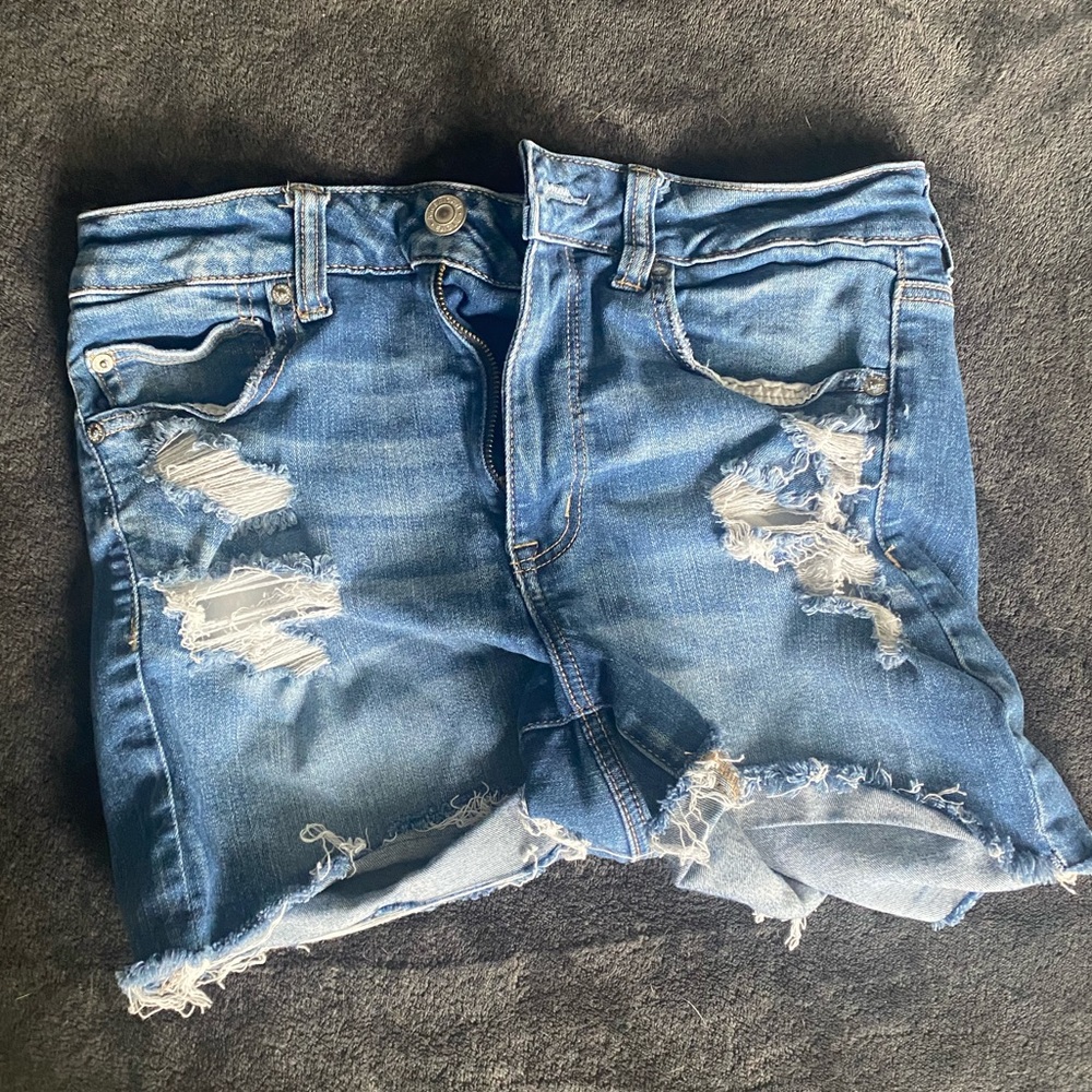 AE Hi-Rise Shortie Size 10 High Rise Shorts Ne(x)t Level Stretch